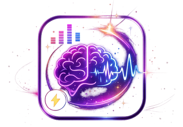 The Vabrium AI brain — neon artwork from the app
