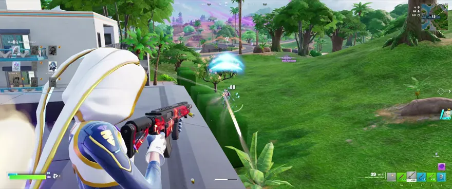 Original Fortnite frame used as the source for the sketch style samples.